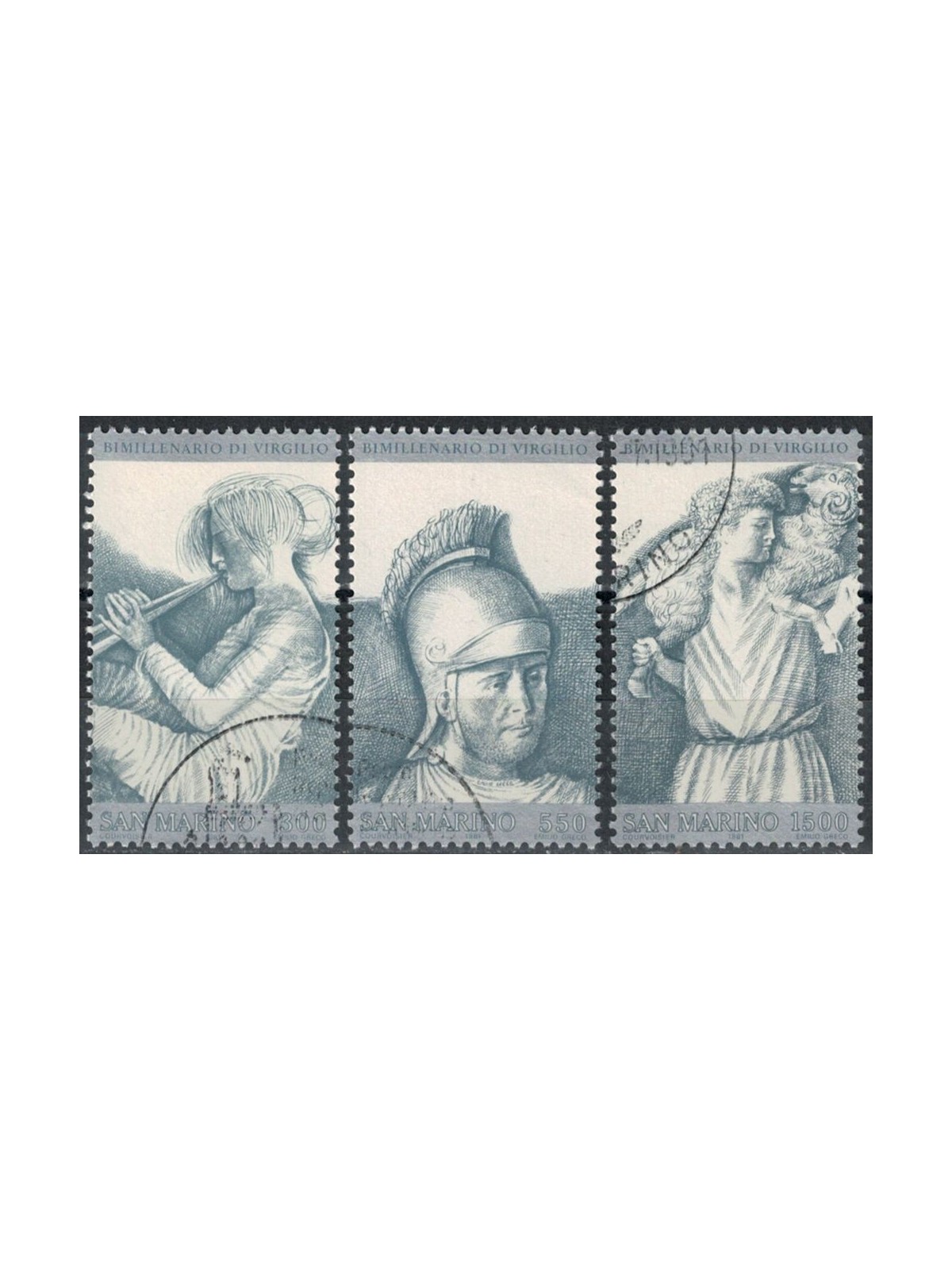 SAN MARINO 1981 Bimillennium of the death of Virgil 3v us