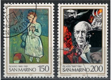 SAN MARINO 1981 Pablo Picasso 2v us