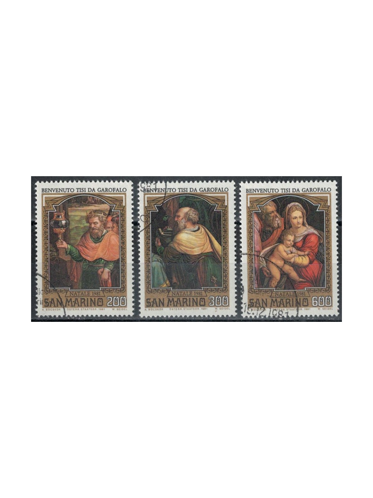 SAN MARINO 1981 Christmas 3v us