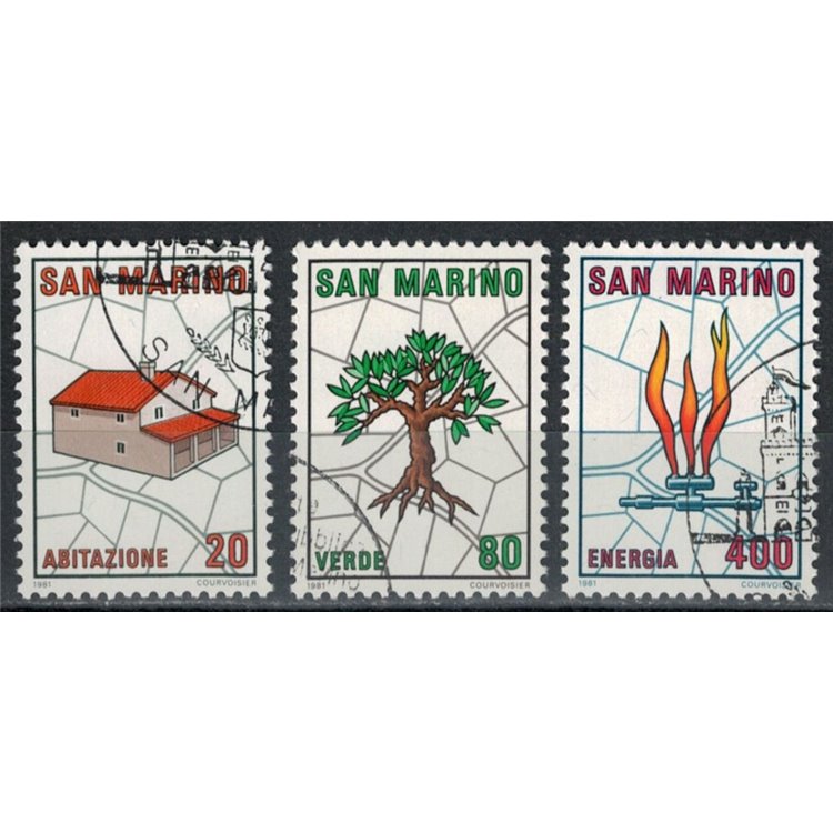 SAN MARINO 1981 Piano regolatore generale 3v us