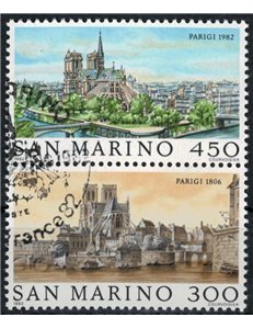 SAN MARINO 1982 Vedute di Parigi 2v us