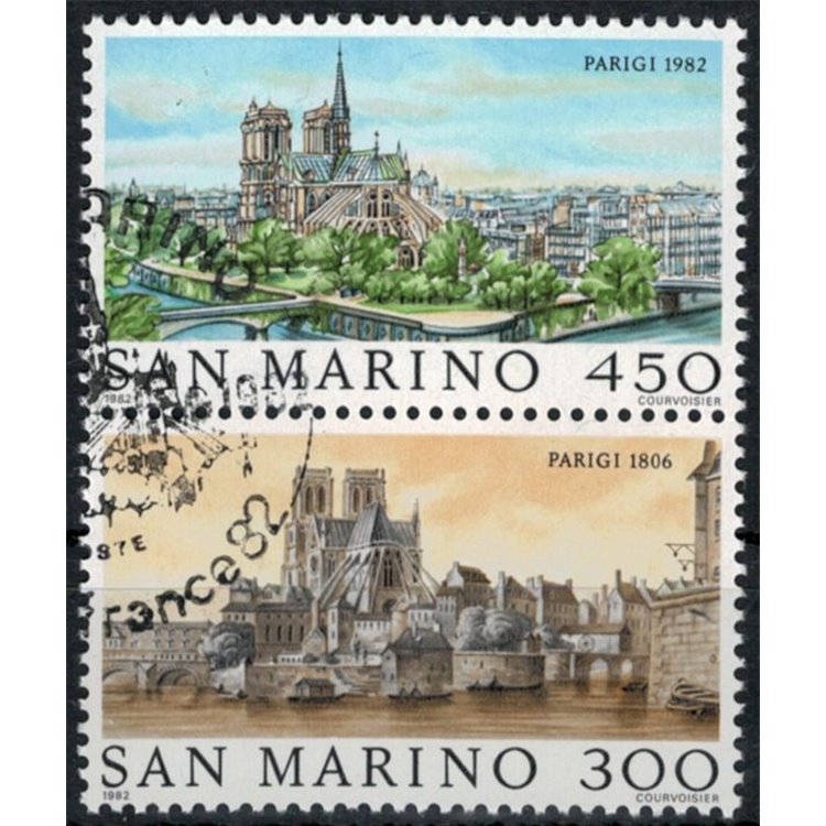 SAN MARINO 1982 Views of Paris 2v us