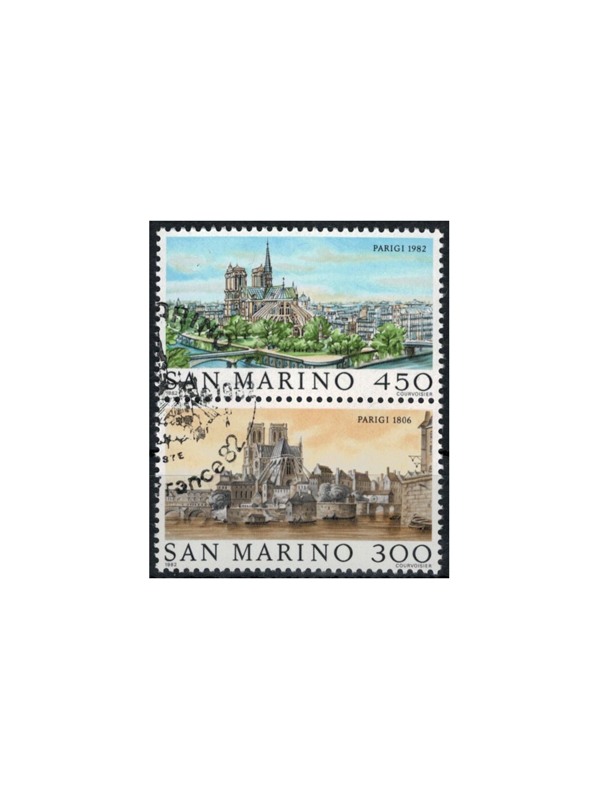 SAN MARINO 1982 Vedute di Parigi 2v us