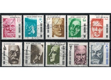 SAN MARINO 1982 Pioneers of Science 10v us