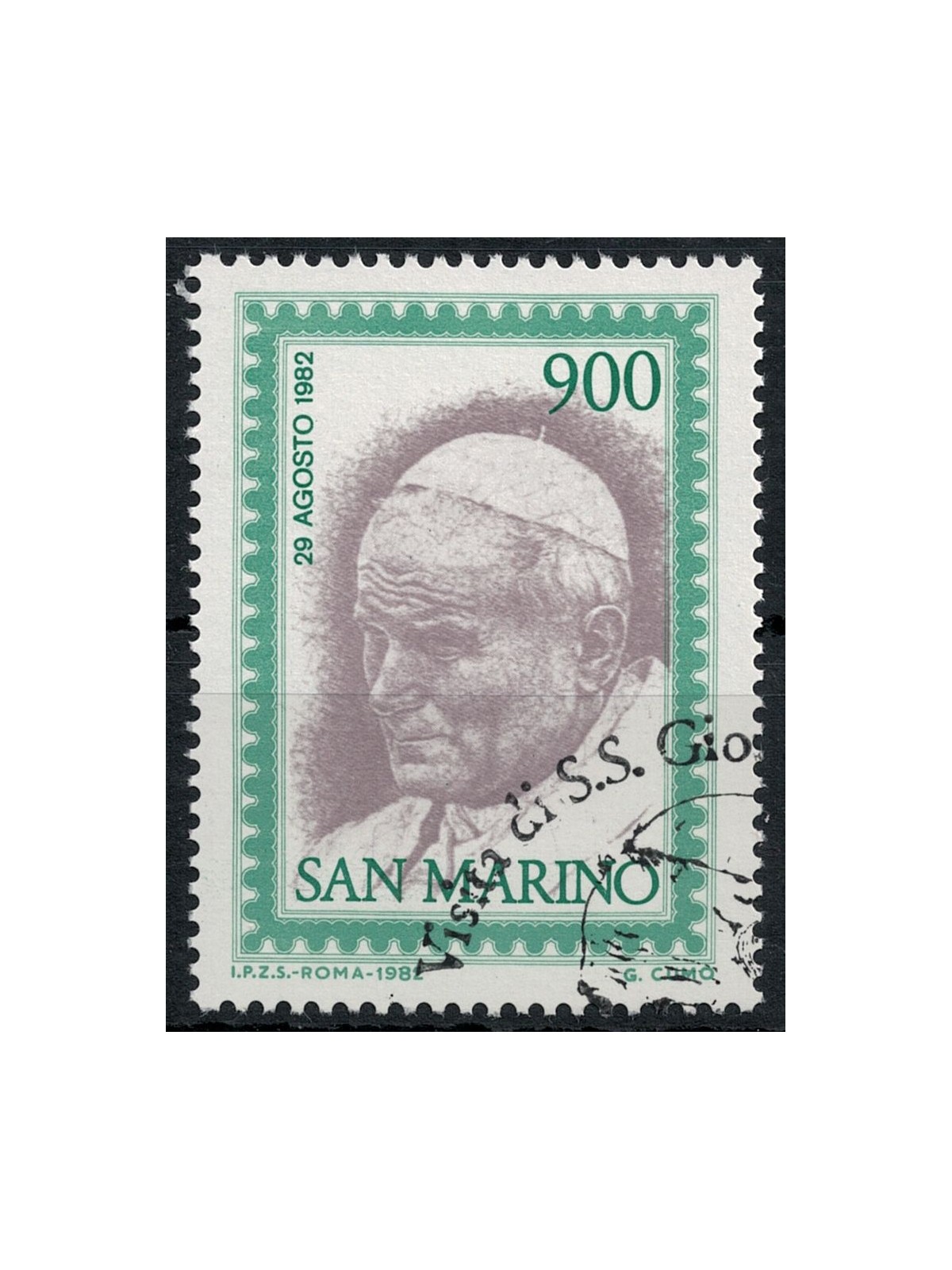 SAN MARINO 1982 Visita del Papa us