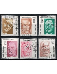 SAN MARINO 1983 Pioneers of Science 6v us