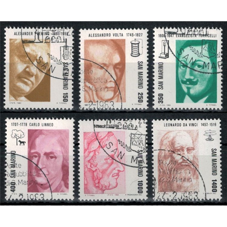 SAN MARINO 1983 Pionieri della scienza 6v us