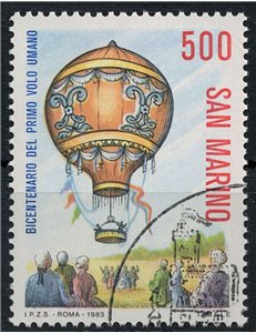 SAN MARINO 1983 Volo in mongolfiera us