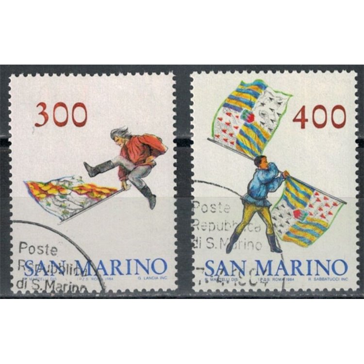 SAN MARINO 1984 Flag-wavers 2v us