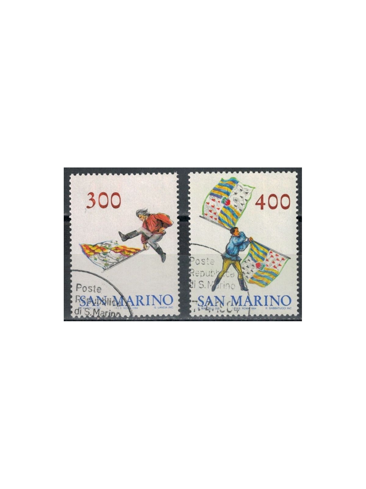 SAN MARINO 1984 Flag-wavers 2v us