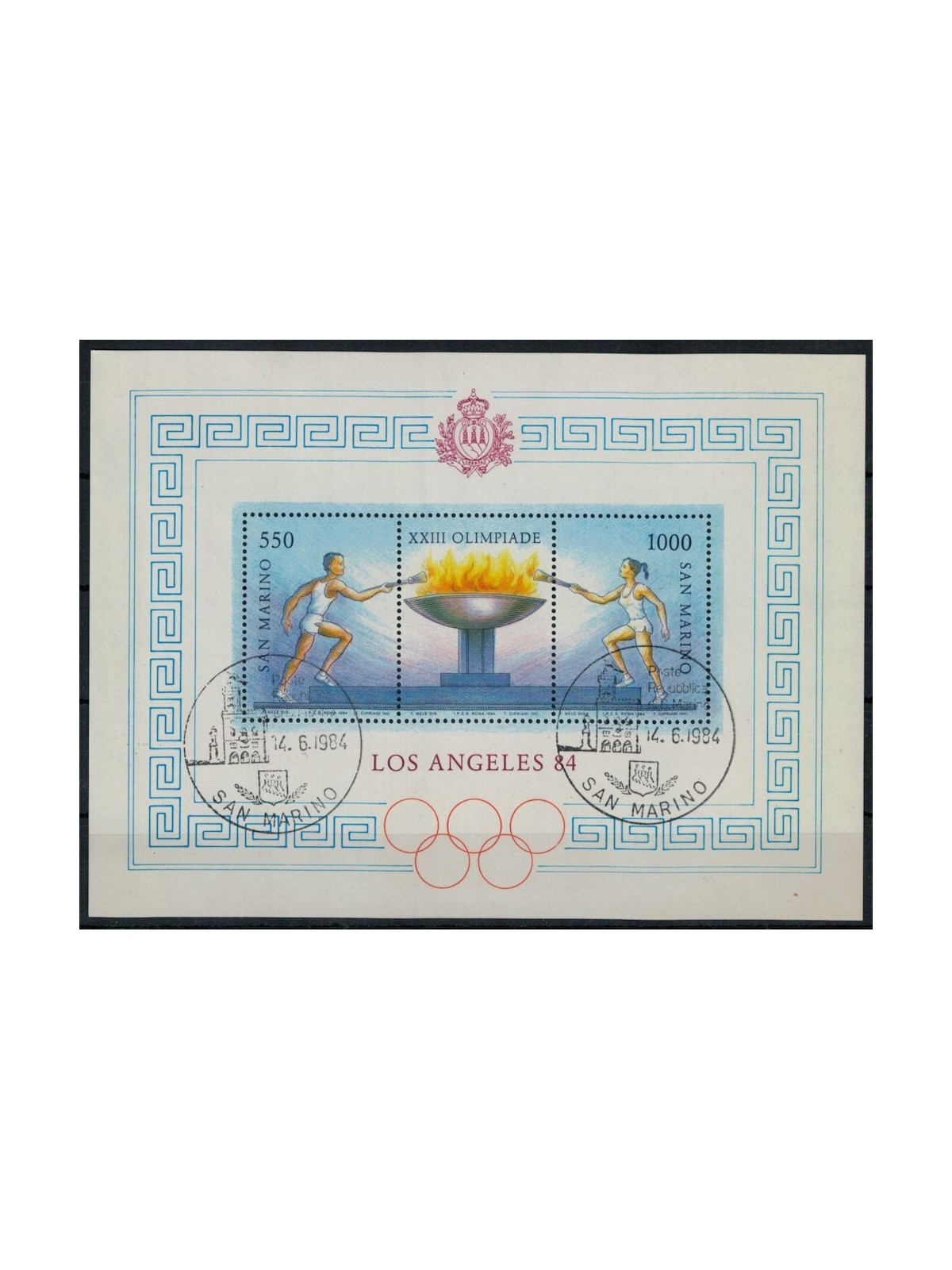 SAN MARINO 1984 Los Angeles Olympics s/s us