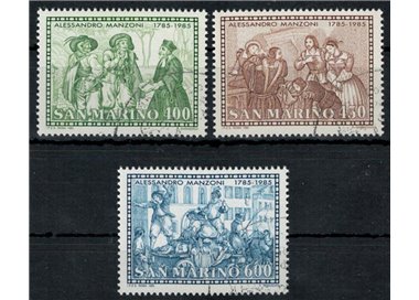 SAN MARINO 1985 Alessandro Manzoni 3v us