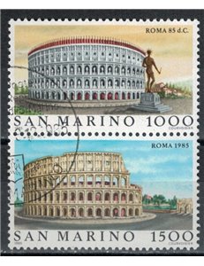 SAN MARINO 1985 Vedute di Roma 2v us