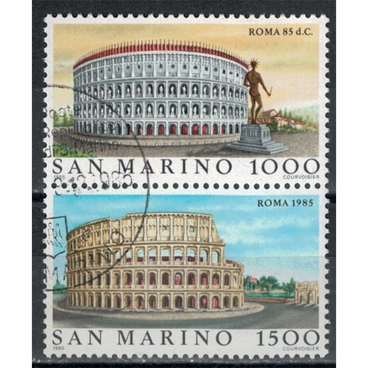 SAN MARINO 1985 Vedute di Roma 2v us