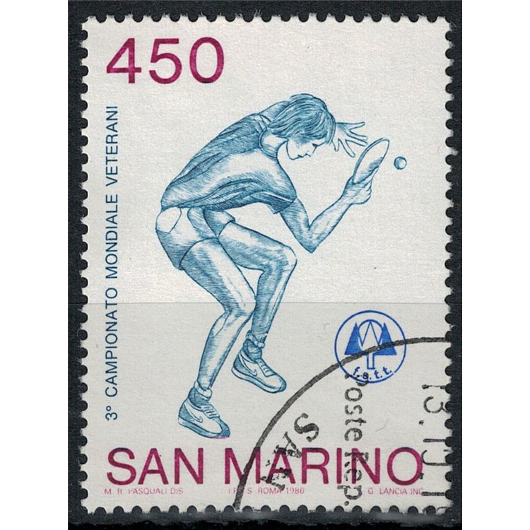 SAN MARINO 1986 Tennis da tavolo us