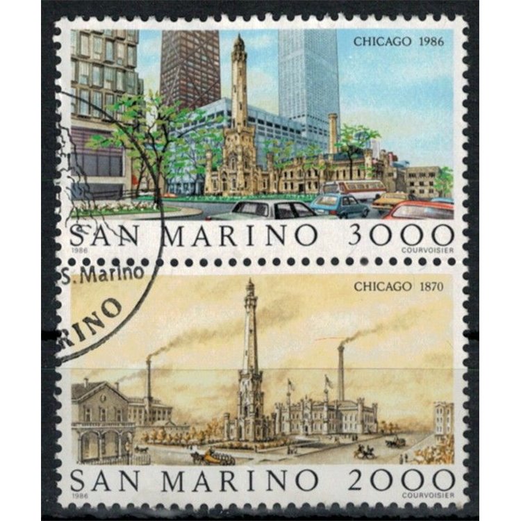 SAN MARINO 1986 Views of Chicago 2v us