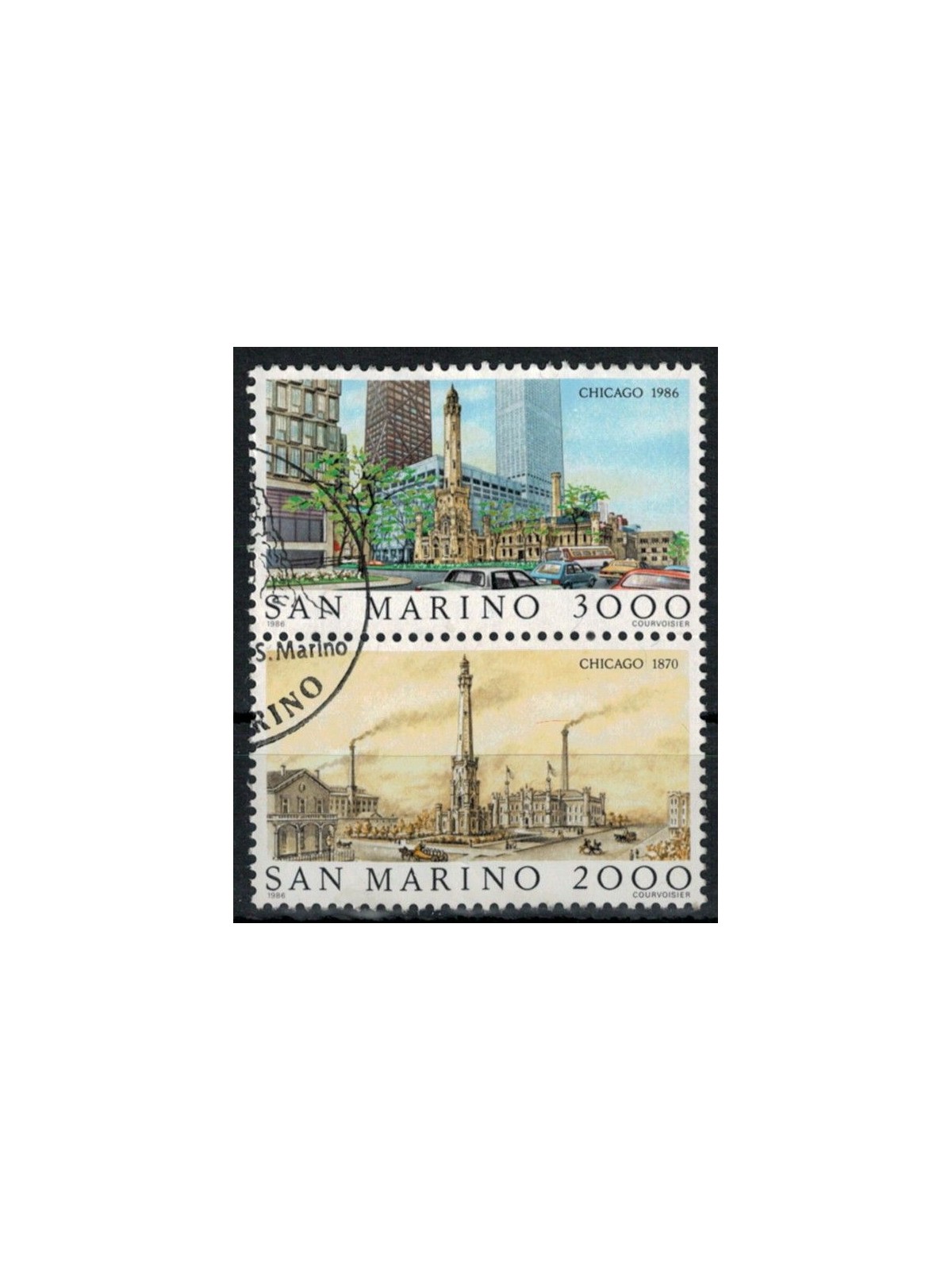SAN MARINO 1986 Views of Chicago 2v us