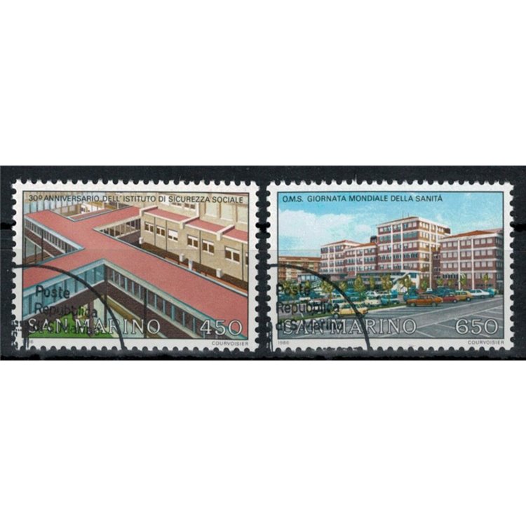 SAN MARINO 1986 Social Security and Health 2v us