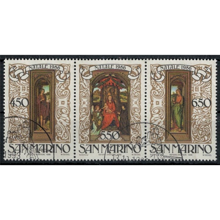SAN MARINO 1986 Christmas 3v us