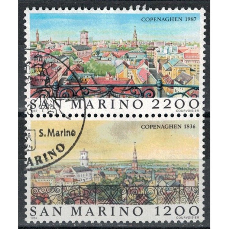 SAN MARINO 1987 Views of Copenhagen 2v us
