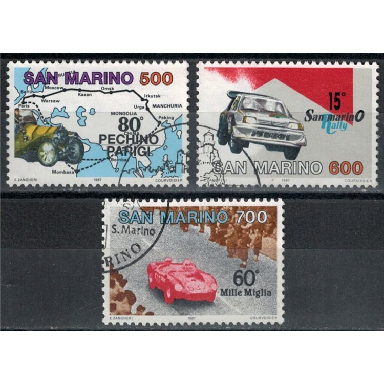 SAN MARINO 1987 3v us car racing