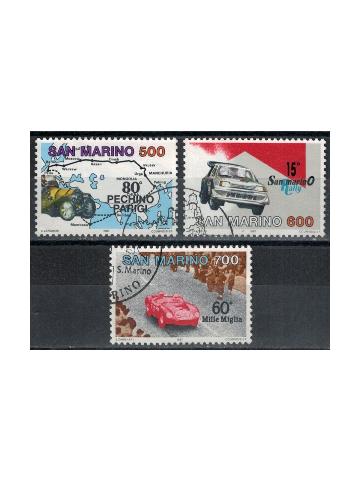 SAN MARINO 1987 3v us car racing