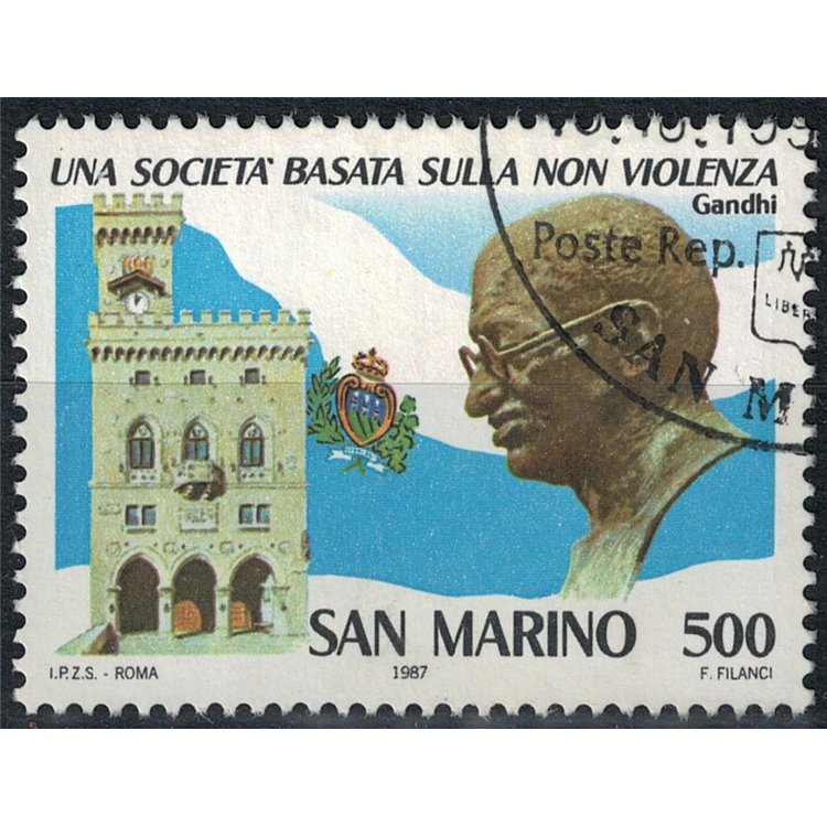 SAN MARINO 1987 Mahatma Gandhi us