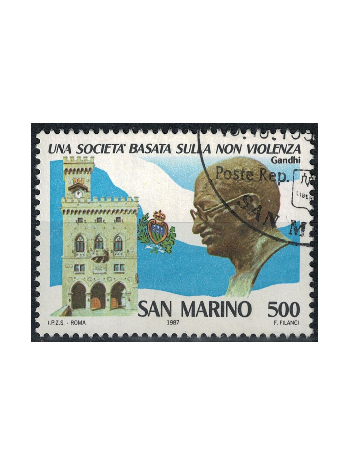 SAN MARINO 1987 Mahatma Gandhi us