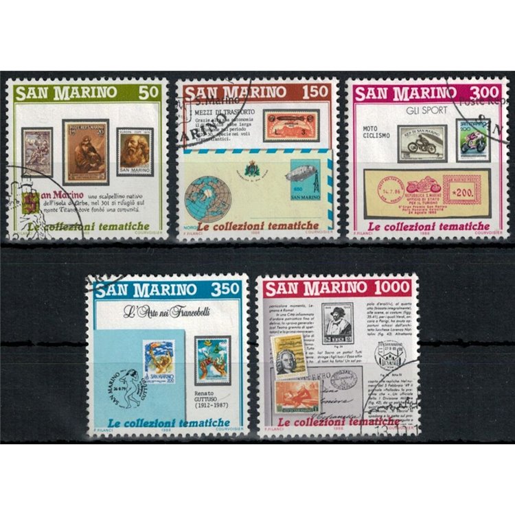 SAN MARINO 1988 Invitation to philately 5v us
