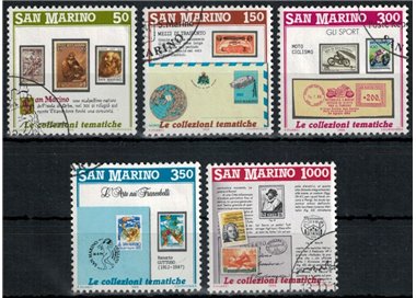 SAN MARINO 1988 Invitation to philately 5v us