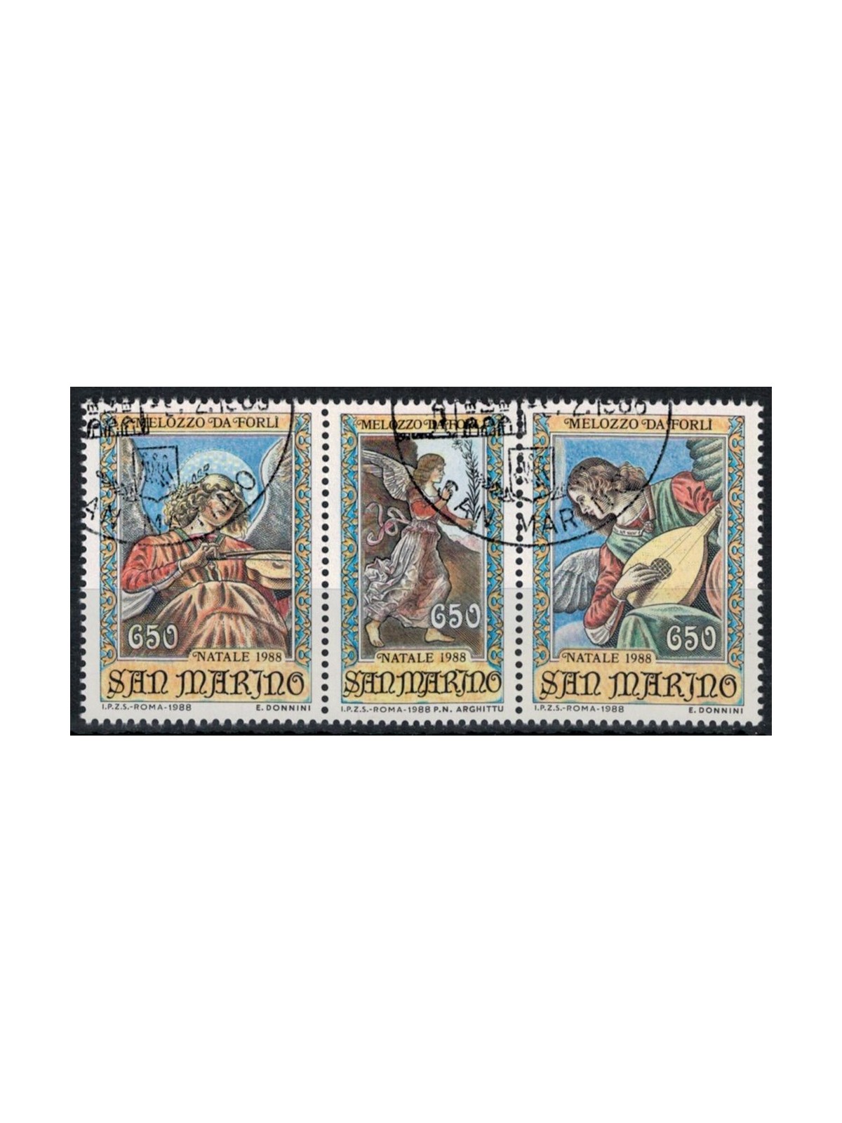 SAN MARINO 1988 Christmas 3v us