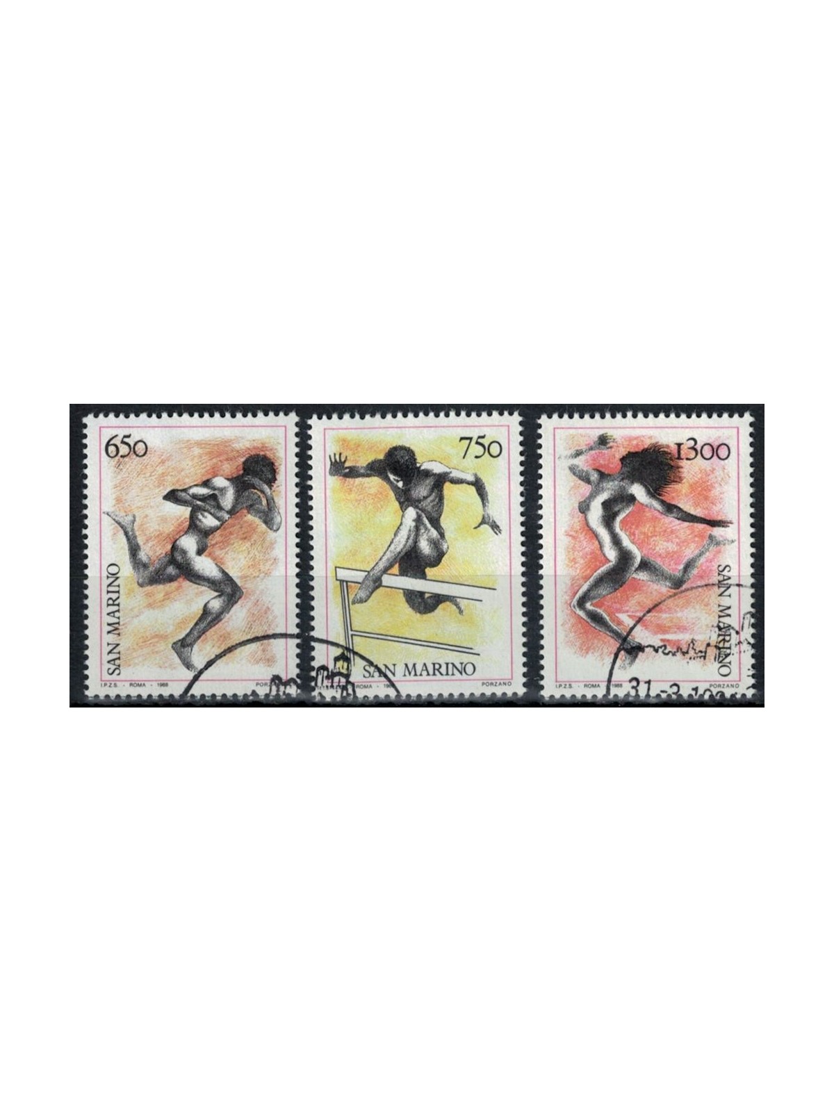 SAN MARINO 1988 Seoul Olympics 3v us