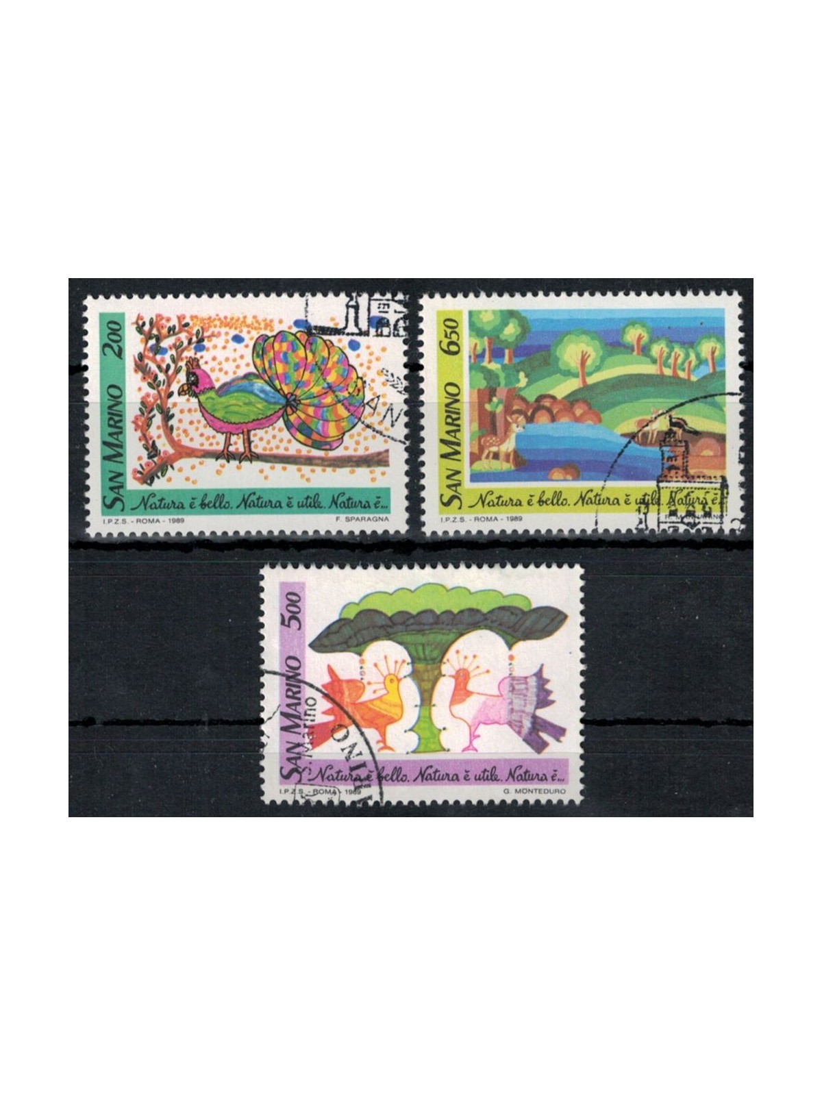 SAN MARINO 1989 Natura 3v us
