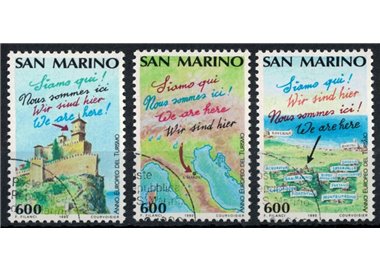 SAN MARINO 1990 European Year of Tourism 3v us