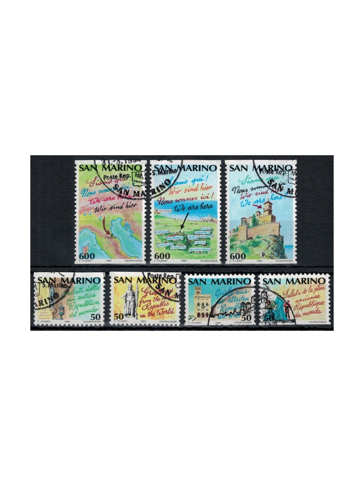 SAN MARINO 1990 Anno europeo del turismo 7v us