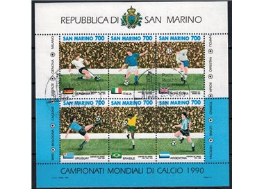SAN MARINO 1990 Football World Cup s/s us