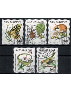 SAN MARINO 1990 Flora and fauna 5v us
