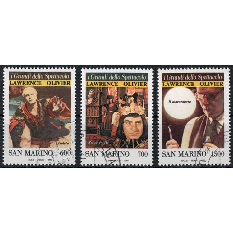 SAN MARINO 1990 The greats of entertainment 3v us