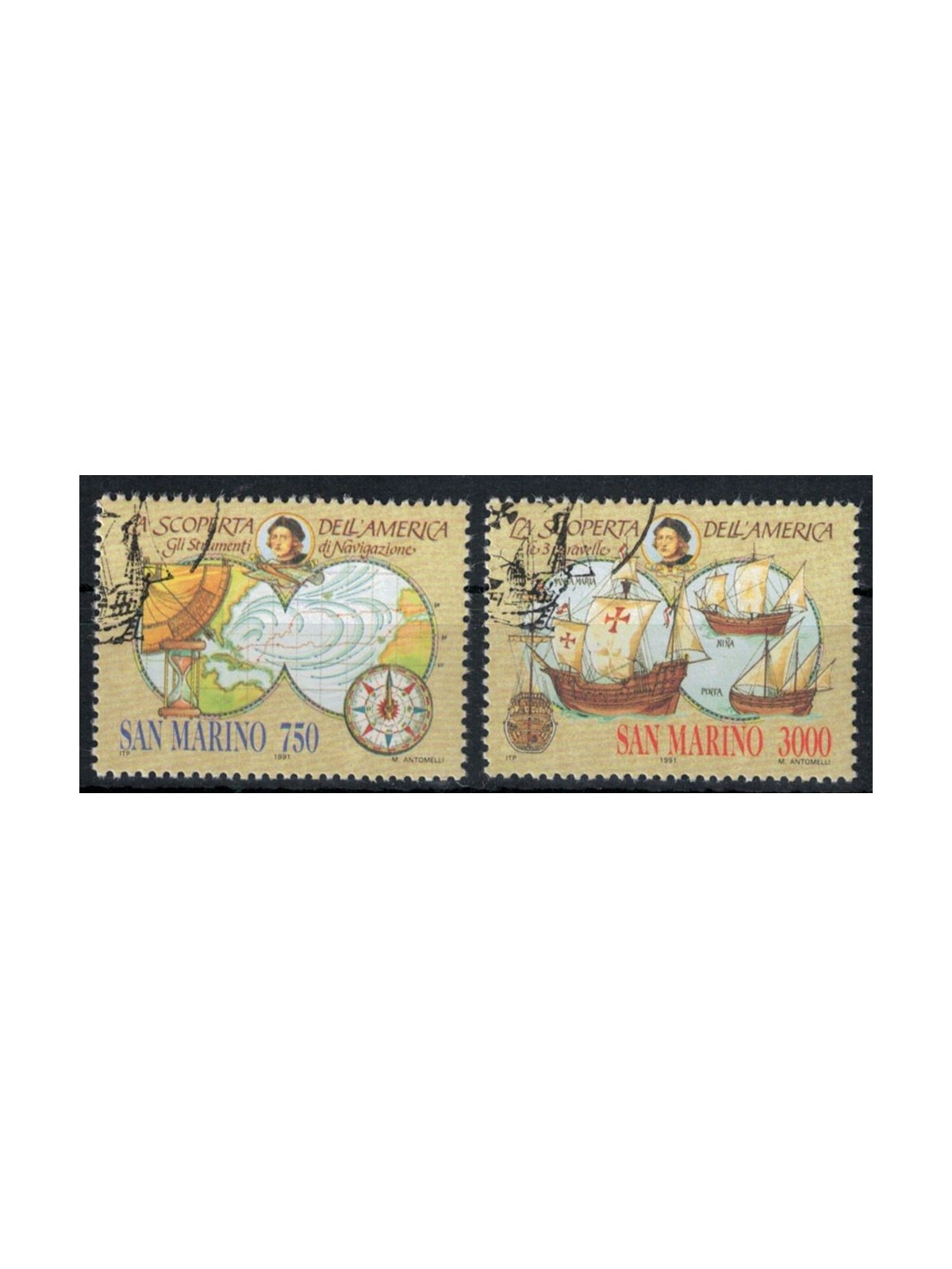 SAN MARINO 1991 Celebrazioni Colombiane 2v us