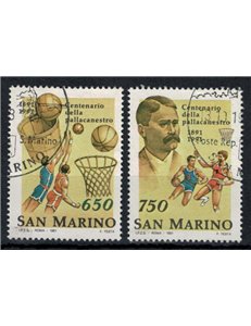 SAN MARINO 1991 Centenary of Basketball 2v us