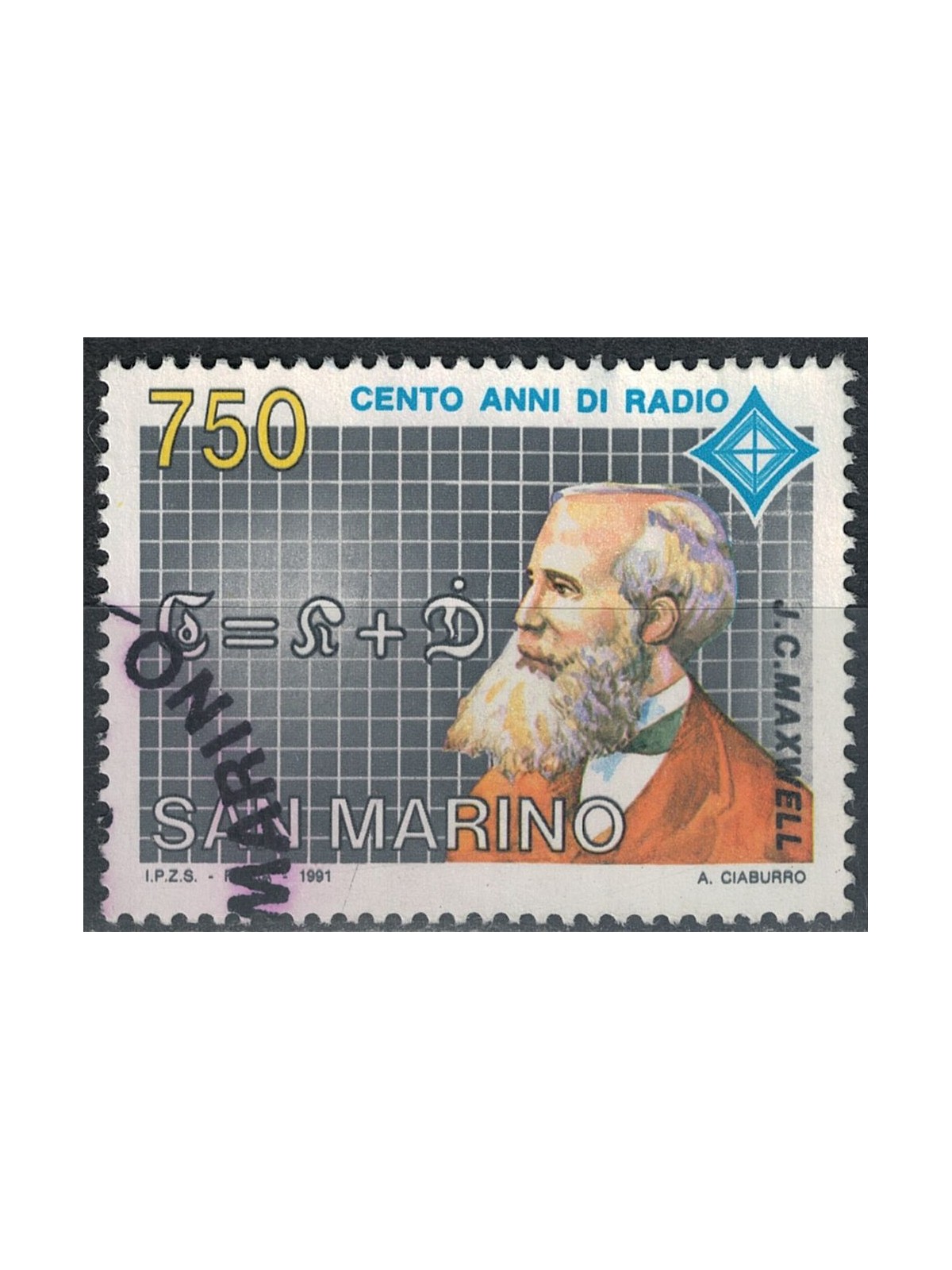 SAN MARINO 1991 Centenary of US radio