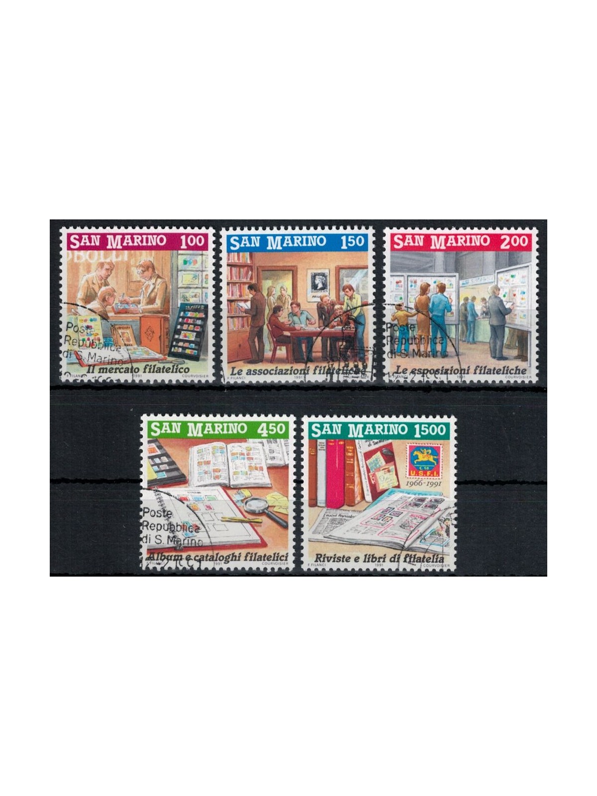 SAN MARINO 1991 Invito alla filatelia 5v us