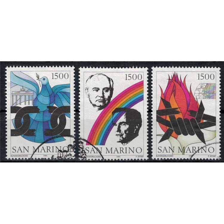 SAN MARINO 1991 The New Europe is Born 3v us