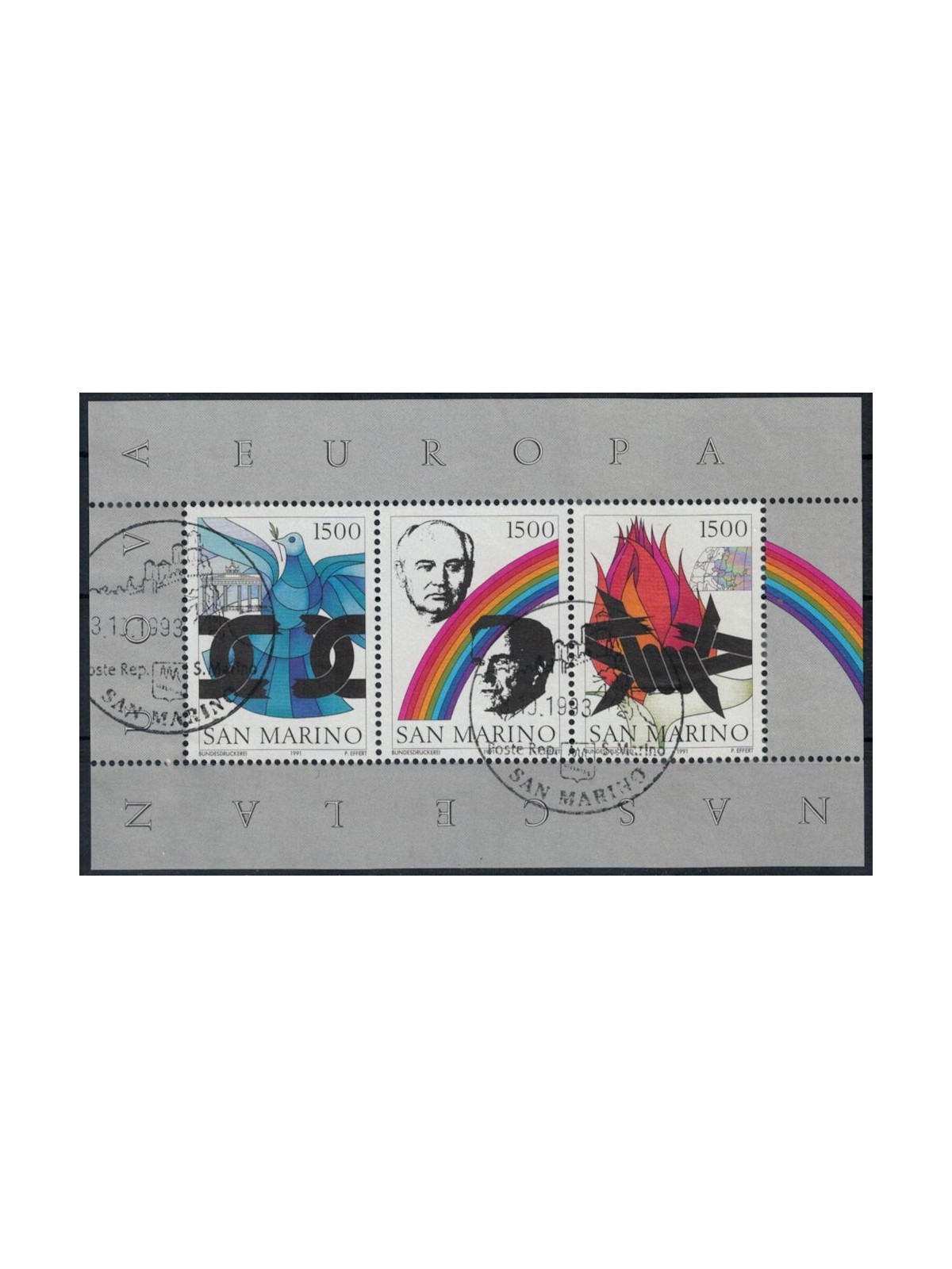 SAN MARINO 1991 Nasce la Nuova Europa BF us