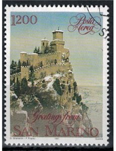 SAN MARINO 1991 Christmas (airmail) us