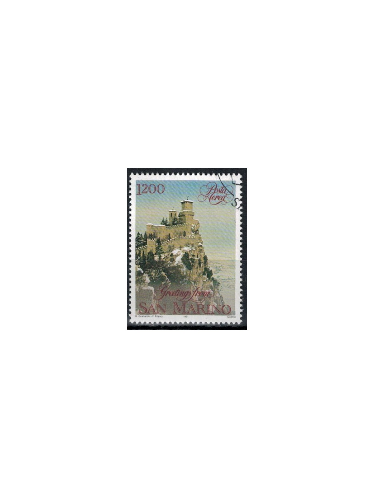 SAN MARINO 1991 Natale (posta aerea) us