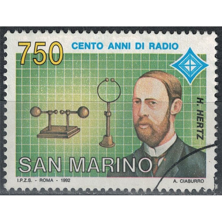 SAN MARINO 1992 Centenary of US radio