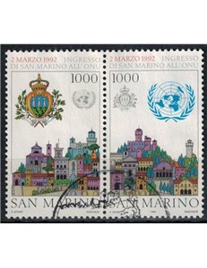 SAN MARINO 1992 Ingresso di San Marino all'ONU 2v us