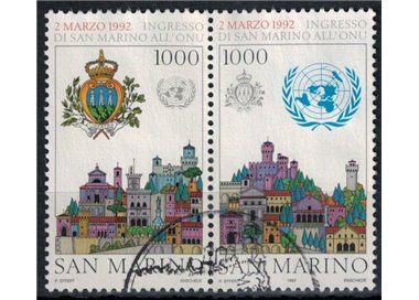 SAN MARINO 1992 Entry of San Marino into the UN 2v us