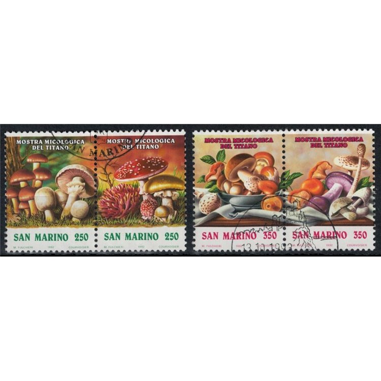SAN MARINO 1992 Mycological exhibition of the Titan 4v us